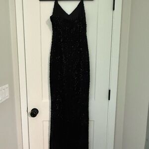 Elegant Black sequin Evening Gown